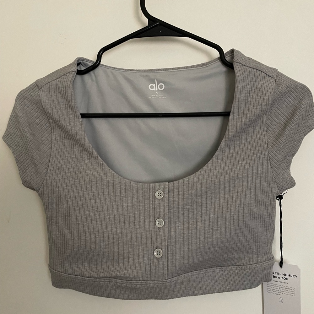 Alo Yoga Grey Bra Top